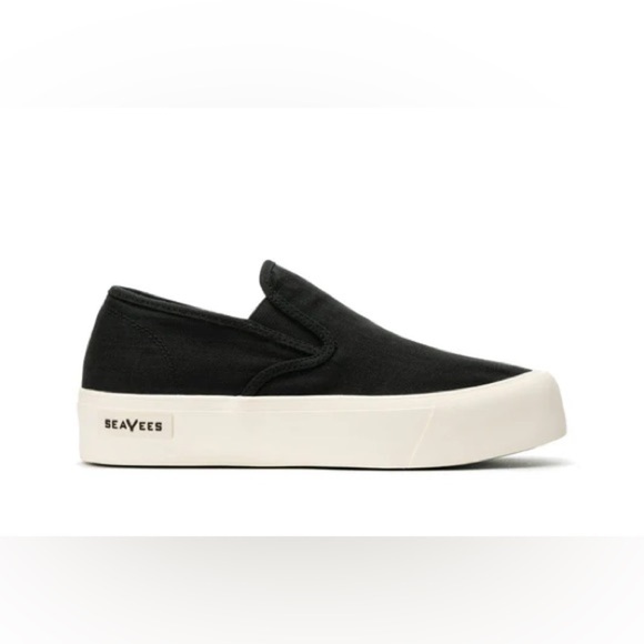 Seavees black Baja slip on platform sneaker size 8  black casual outdoor coastal - Picture 1 of 6